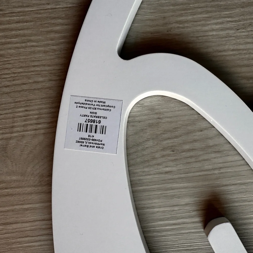NEW Crate&Barrel White CELEBRATE Sign XL